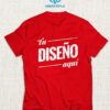 camiseta rojo diseno espalda