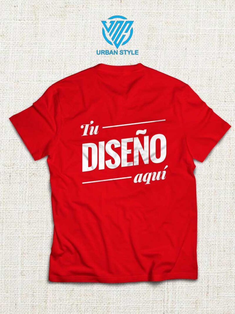 camiseta rojo diseno espalda