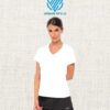 Camiseta Blanco cuello V de Mujer