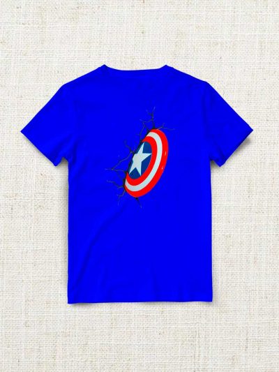 Camiseta Azul Electrcio Capitan America