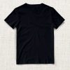 Camiseta Cuello Redondo Negra al Por Mayor - Urbancamis