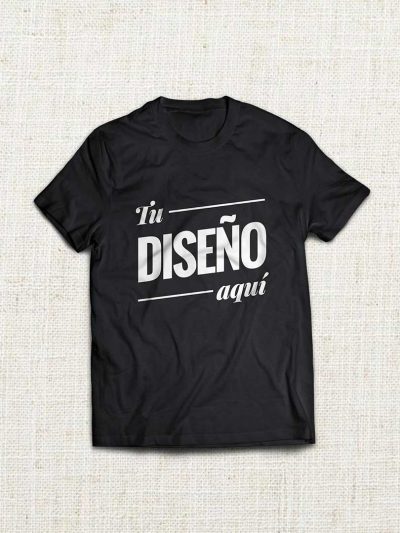 Camiseta Negra diseño aqui pecho