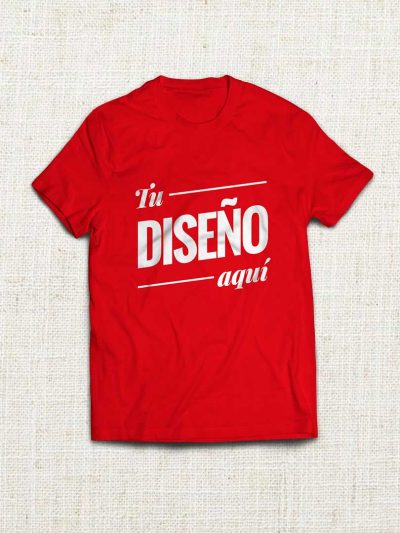 camiseta roja diseño