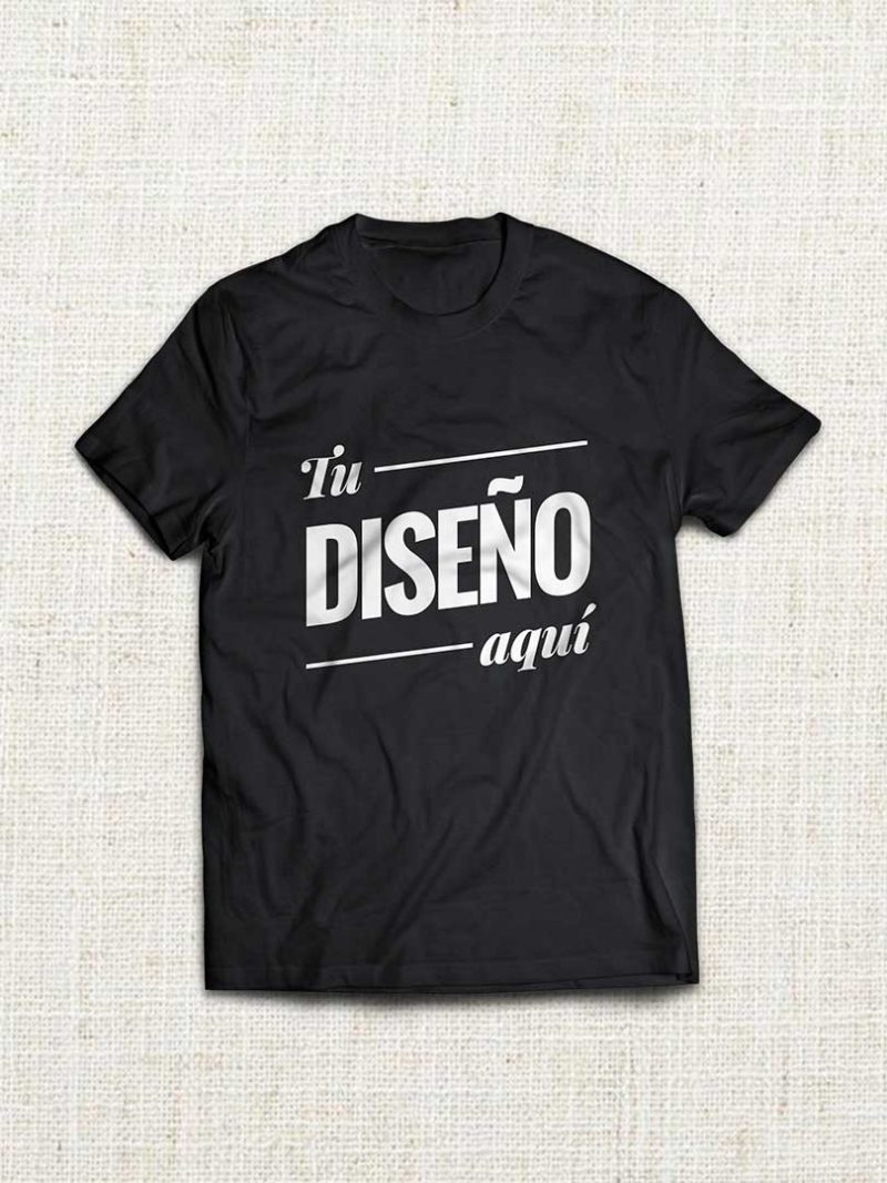 camiseta-negra-tu-diseño-aqui Camiseta Negra diseño aqui pecho